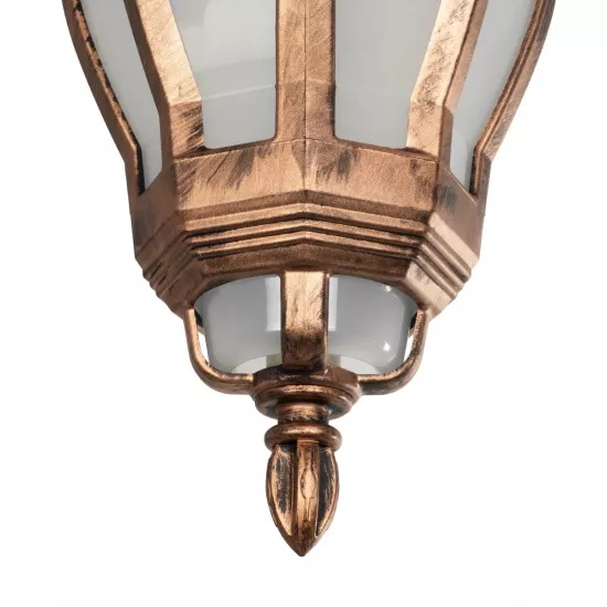 VERDI 203-0234 Vintage Κρεμαστό Φωτιστικό Φαναράκι Μονόφωτο 1 x E27 IP44 Χάλκινο Πλαστικό - Μ17 x Π17 x Υ47cm VERDI 203-0234 Vintage Κρεμαστό Φωτιστικό Φαναράκι Μονόφωτο 1 x E27 IP44 Χάλκινο Πλαστικό - Μ17 x Π17 x Υ47cm