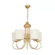 TRITON 203-0254 Vintage Κρεμαστό Φωτιστικό Οροφής με Ντουί 5 x E27 AC 220-240V IP20 - Χρυσό & Μπεζ - Μ50 x Π50 x Υ48cm