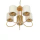 TRITON 203-0254 Vintage Κρεμαστό Φωτιστικό Οροφής με Ντουί 5 x E27 AC 220-240V IP20 - Χρυσό & Μπεζ - Μ50 x Π50 x Υ48cm