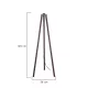 TRIPOD 203-0257 Μοντέρνο Επιδαπέδιο Φωτιστικό Μονόφωτο 1 x E27 IP20 Καφέ Ξύλο - Μ38 x Π38 x Υ120cm