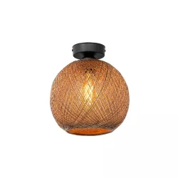 CORDE 203-0270 Μοντέρνο Φωτιστικό Οροφής με Ντουί 1 x E27 AC 220-240V IP20 - Μπεζ - Μ25 x Π25 x Υ26cm