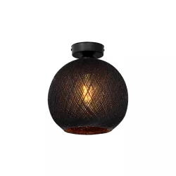 CORDE 203-0271 Μοντέρνο Φωτιστικό Οροφής με Ντουί 1 x E27 AC 220-240V IP20 - Μαύρο - Μ25 x Π25 x Υ26cm