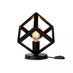 DISE 203-0272 Μοντέρνο Eπιτραπέζιο Φωτιστικό Μονόφωτο 1 x E27 IP20 Μαύρο Πλαστικό - Μ28 x Π28 x Υ29cm