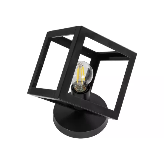 DISE 203-0272 Μοντέρνο Επιτραπέζιο Φωτιστικό Πορτατίφ με Ντουί 1 x E27 AC 220-240V IP20 - Μαύρο - Μ28 x Π28 x Υ29cm