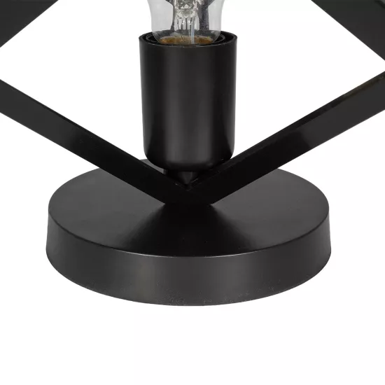 DISE 203-0272 Μοντέρνο Επιτραπέζιο Φωτιστικό Πορτατίφ με Ντουί 1 x E27 AC 220-240V IP20 - Μαύρο - Μ28 x Π28 x Υ29cm