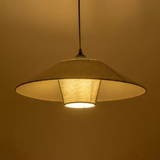 STORM 203-0292 Μοντέρνο Κρεμαστό Φωτιστικό Οροφής με Ντουί 1 x E27 AC 220-240V IP20 - Μαύρο & Γκρί  - Μ50 x Π50 x Υ24cm