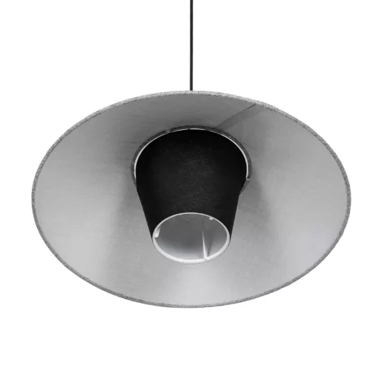 STORM 203-0292 Μοντέρνο Κρεμαστό Φωτιστικό Οροφής με Ντουί 1 x E27 AC 220-240V IP20 - Μαύρο & Γκρί  - Μ50 x Π50 x Υ24cm