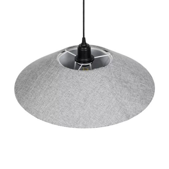 STORM 203-0292 Μοντέρνο Κρεμαστό Φωτιστικό Οροφής με Ντουί 1 x E27 AC 220-240V IP20 - Μαύρο & Γκρί  - Μ50 x Π50 x Υ24cm