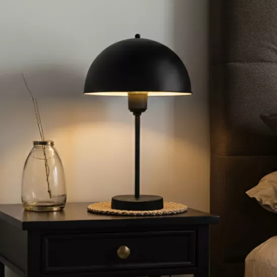 GAZETA 203-0296 Μοντέρνο Επιτραπέζιο Φωτιστικό Πορτατίφ με Ντουί 1 x E27 AC 220-240V IP20 - Μαύρο - Μ25 x Π25 x Υ39cm