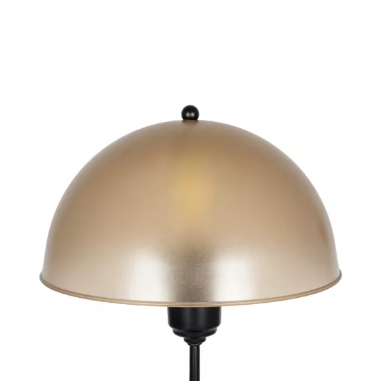 GAZETA 203-0297 Μοντέρνο Επιτραπέζιο Φωτιστικό Πορτατίφ με Ντουί 1 x E27 AC 220-240V IP20 - Μαύρο & Καφέ - Μ25 x Π25 x Υ39cm