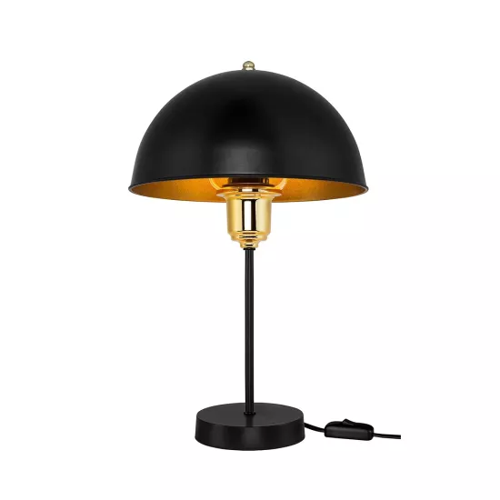 GAZETA 203-0299 Μοντέρνο Επιτραπέζιο Φωτιστικό Πορτατίφ με Ντουί 1 x E27 AC 220-240V IP20 - Μαύρο & Μπρονζέ - Μ25 x Π25 x Υ39cm