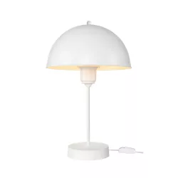 GAZETA 203-0301 Μοντέρνο Επιτραπέζιο Φωτιστικό Πορτατίφ με Ντουί 1 x E27 AC 220-240V IP20 - Λευκό  - Μ25 x Π25 x Υ39cm