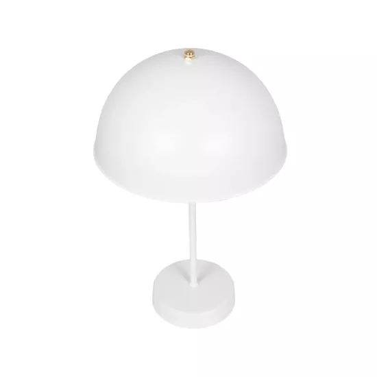 GAZETA 203-0302 Μοντέρνο Επιτραπέζιο Φωτιστικό Πορτατίφ με Ντουί 1 x E27 AC 220-240V IP20 - Λευκό & Χρυσό  - Μ25 x Π25 x Υ39cm