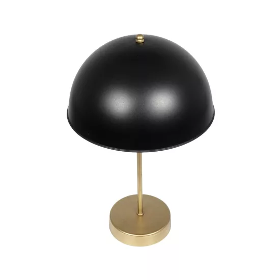 GAZETA 203-0305 Μοντέρνο Επιτραπέζιο Φωτιστικό Πορτατίφ με Ντουί 1 x E27 AC 220-240V IP20 - Μαύρο & Χρυσό - Μ25 x Π25 x Υ39cm
