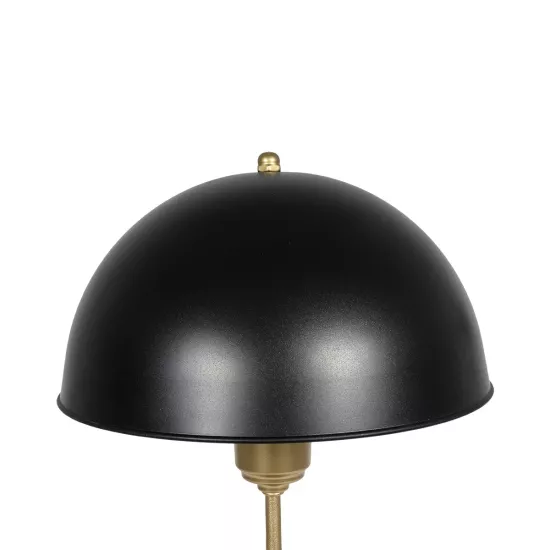 GAZETA 203-0305 Μοντέρνο Επιτραπέζιο Φωτιστικό Πορτατίφ με Ντουί 1 x E27 AC 220-240V IP20 - Μαύρο & Χρυσό - Μ25 x Π25 x Υ39cm