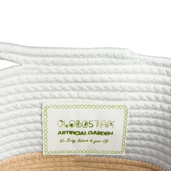 Artificial Garden ITHAKI 20325 Διακοσμητικό Πλεκτό Καλάθι - Κασπώ Γλάστρα - Flower Pot Μπεζ με Λευκό Φ30 x Υ30cm Artificial Garden ITHAKI 20325 Διακοσμητικό Πλεκτό Καλάθι - Κασπώ Γλάστρα - Flower Pot Μπεζ με Λευκό Φ30 x Υ30cm