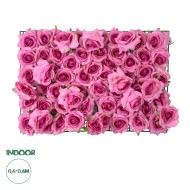 Artificial Garden ROSES STORY 20357 Τεχνητό Διακοσμητικό Πάνελ Λουλουδιών - Κάθετος Κήπος σύνθεση Βυσσινί Τριαντάφυλλα Μ40 x Π60 x Υ15cm