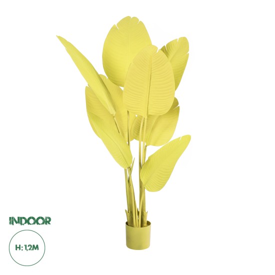 Artificial Garden YELLOW STRELITZIA 20367 Τεχνητό Διακοσμητικό Φυτό Κίτρινη Στερλίτσια Υ120cm