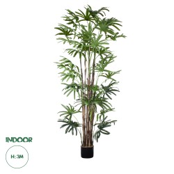 Artificial Garden BROADLEAF LADY PALM TREE 20384 Τεχνητό Διακοσμητικό Φυτό Πλατύφυλλος Φοίνικας Μπαμπού Υ300cm