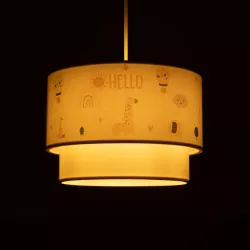 BALLOON 204-0004 Παιδικό Κρεμαστό Φωτιστικό Οροφής με Ντουί 1 x E27 AC 220-240V IP20 - Πολύχρωμο - Μ30 x Π30 x Υ24cm