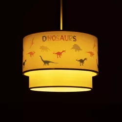 DINO 204-0006 Παιδικό Κρεμαστό Φωτιστικό Οροφής με Ντουί 1 x E27 AC 220-240V IP20 - Πολύχρωμο - Μ30 x Π30 x Υ24cm