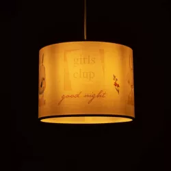 GIRLSCLUB 204-0010 Παιδικό Κρεμαστό Φωτιστικό Οροφής με Ντουί 1 x E27 AC 220-240V IP20 - Πολύχρωμο - Μ28 x Π28 x Υ24cm