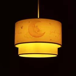 MOON 204-0011 Παιδικό Κρεμαστό Φωτιστικό Οροφής με Ντουί 1 x E27 AC 220-240V IP20 - Πολύχρωμο - Μ30 x Π30 x Υ24cm