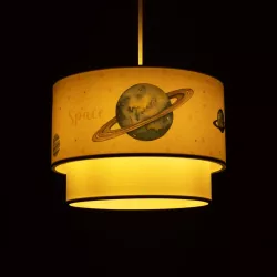 SATURN 204-0012 Παιδικό Κρεμαστό Φωτιστικό Οροφής με Ντουί 1 x E27 AC 220-240V IP20 - Πολύχρωμο - Μ30 x Π30 x Υ24cm