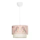PONY 204-0016 Παιδικό Κρεμαστό Φωτιστικό Οροφής με Ντουί 1 x E27 AC 220-240V IP20 - Ροζ - Μ30 x Π30 x Υ24cm
