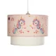 PONY 204-0016 Παιδικό Κρεμαστό Φωτιστικό Οροφής με Ντουί 1 x E27 AC 220-240V IP20 - Ροζ - Μ30 x Π30 x Υ24cm