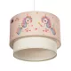 PONY 204-0016 Παιδικό Κρεμαστό Φωτιστικό Οροφής με Ντουί 1 x E27 AC 220-240V IP20 - Ροζ - Μ30 x Π30 x Υ24cm