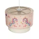 PONY 204-0016 Παιδικό Κρεμαστό Φωτιστικό Οροφής με Ντουί 1 x E27 AC 220-240V IP20 - Ροζ - Μ30 x Π30 x Υ24cm