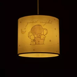 ELEPHANT 204-0020 Παιδικό Κρεμαστό Φωτιστικό Οροφής με Ντουί 1 x E27 AC 220-240V IP20 - Πολύχρωμο - Μ24 x Π24 x Υ23cm