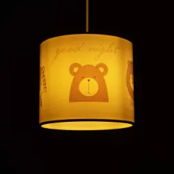 BEAR 204-0021 Παιδικό Κρεμαστό Φωτιστικό Οροφής με Ντουί 1 x E27 AC 220-240V IP20 - Πολύχρωμο - Μ24 x Π24 x Υ23cm