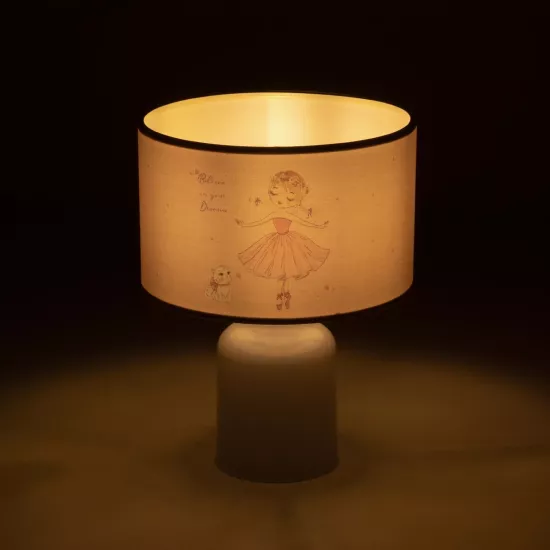 BALLERINA 204-0029 Παιδικό Eπιτραπέζιο Φωτιστικό Πορτατίφ Μονόφωτο 1 x E27 IP20 Πολύχρωμο Ύφασμα με Λευκό Πλαστικό - Μ24 x Π24 x Υ32cm BALLERINA 204-0029 Παιδικό Eπιτραπέζιο Φωτιστικό Πορτατίφ Μονόφωτο 1 x E27 IP20 Πολύχρωμο Ύφασμα με Λευκό Πλαστικό - Μ24 x Π24 x Υ32cm