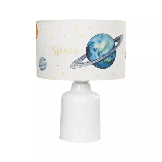 SATURN 204-0030 Παιδικό Eπιτραπέζιο Φωτιστικό Πορτατίφ Μονόφωτο 1 x E27 IP20 Πολύχρωμο Ύφασμα με Λευκό Πλαστικό - Μ24 x Π24 x Υ32cm SATURN 204-0030 Παιδικό Eπιτραπέζιο Φωτιστικό Πορτατίφ Μονόφωτο 1 x E27 IP20 Πολύχρωμο Ύφασμα με Λευκό Πλαστικό - Μ24 x Π24 x Υ32cm