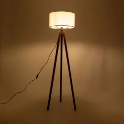 SAGA 204-0031 Μοντέρνο Επιδαπέδιο Φωτιστικό με Ντουί 1 x E27 AC 220-240V IP20 - Καφέ & Μπεζ - Μ38 x Π38 x Υ140cm