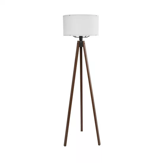 SAGA 204-0032 Μοντέρνο Επιδαπέδιο Φωτιστικό με Ντουί 1 x E27 AC 220-240V IP20 - Καφέ & Λευκό - Μ38 x Π38 x Υ140cm