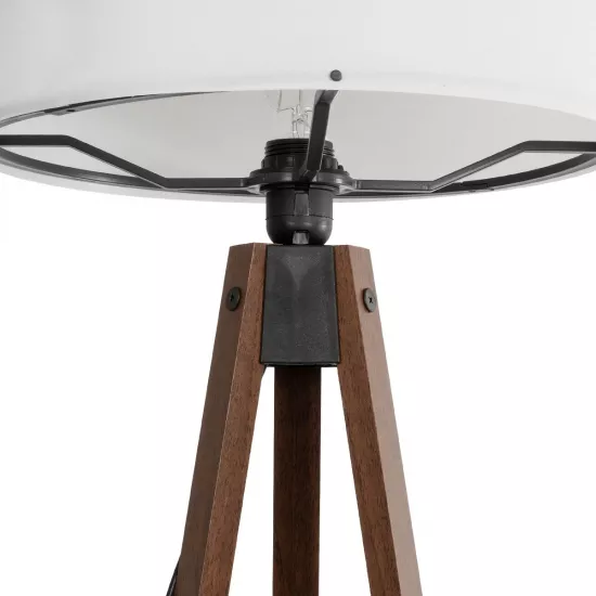 SAGA 204-0032 Μοντέρνο Επιδαπέδιο Φωτιστικό με Ντουί 1 x E27 AC 220-240V IP20 - Καφέ & Λευκό - Μ38 x Π38 x Υ140cm