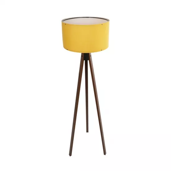 SAGA 204-0033 Μοντέρνο Επιδαπέδιο Φωτιστικό με Ντουί 1 x E27 AC 220-240V IP20 - Καφέ & Κίτρινο - Μ38 x Π38 x Υ140cm