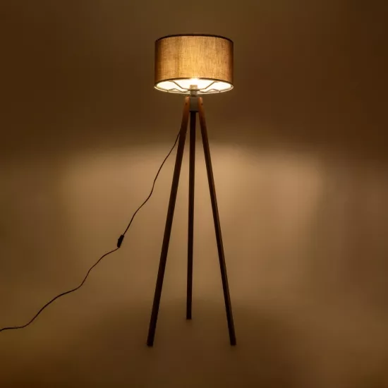 SAGA 204-0034 Μοντέρνο Επιδαπέδιο Φωτιστικό με Ντουί 1 x E27 AC 220-240V IP20 - Καφέ - Μ38 x Π38 x Υ140cm