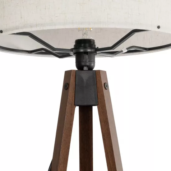 SAGA 204-0035 Μοντέρνο Επιδαπέδιο Φωτιστικό με Ντουί 1 x E27 AC 220-240V IP20 - Καφέ & Λευκό - Μ38 x Π38 x Υ140cm