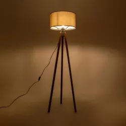 SAGA 204-0036 Μοντέρνο Επιδαπέδιο Φωτιστικό με Ντουί 1 x E27 AC 220-240V IP20 - Καφέ & Γκρι - Μ38 x Π38 x Υ140cm