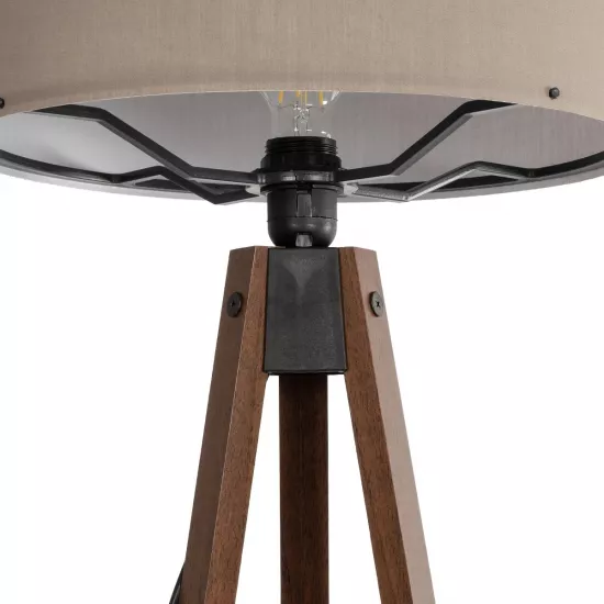 SAGA 204-0036 Μοντέρνο Επιδαπέδιο Φωτιστικό με Ντουί 1 x E27 AC 220-240V IP20 - Καφέ & Γκρι - Μ38 x Π38 x Υ140cm