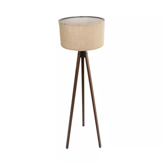 SAGA 204-0037 Μοντέρνο Επιδαπέδιο Φωτιστικό με Ντουί 1 x E27 AC 220-240V IP20 - Καφέ & Mπεζ - Μ38 x Π38 x Υ140cm