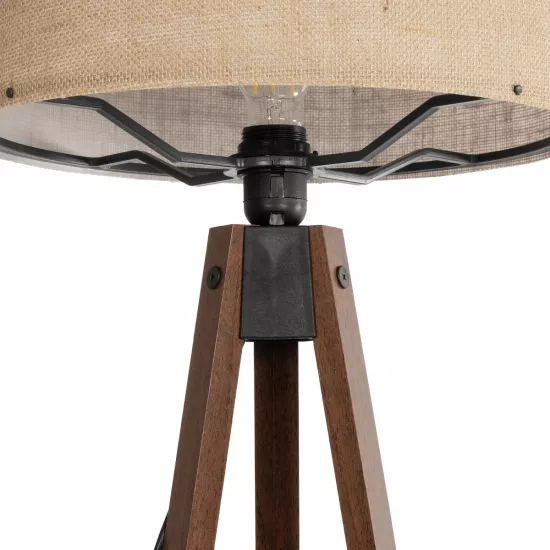 SAGA 204-0037 Μοντέρνο Επιδαπέδιο Φωτιστικό με Ντουί 1 x E27 AC 220-240V IP20 - Καφέ & Mπεζ - Μ38 x Π38 x Υ140cm