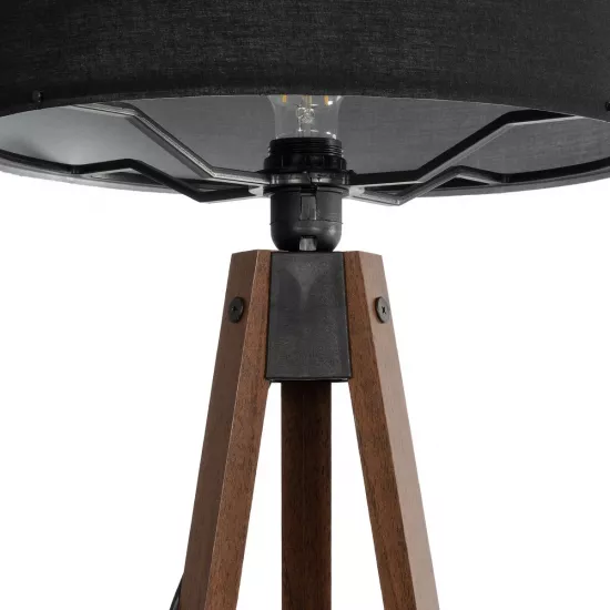 SAGA 204-0038 Μοντέρνο Επιδαπέδιο Φωτιστικό με Ντουί 1 x E27 AC 220-240V IP20 - Καφέ & Μαύρο - Μ38 x Π38 x Υ140cm