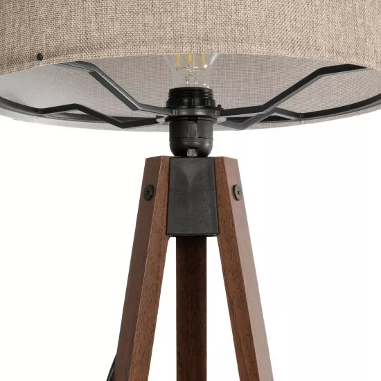 SAGA 204-0039 Μοντέρνο Επιδαπέδιο Φωτιστικό με Ντουί 1 x E27 AC 220-240V IP20 - Καφέ & Μπεζ - Μ38 x Π38 x Υ140cm