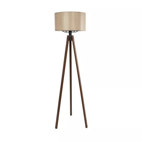 SAGA 204-0040 Μοντέρνο Επιδαπέδιο Φωτιστικό με Ντουί 1 x E27 AC 220-240V IP20 - Καφέ & Μπεζ - Μ38 x Π38 x Υ140cm