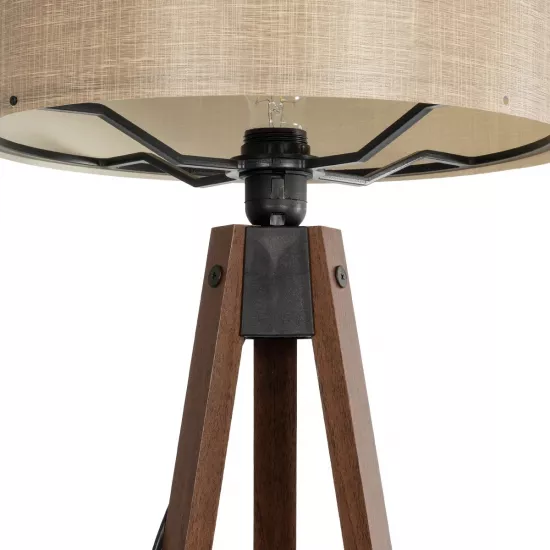 SAGA 204-0040 Μοντέρνο Επιδαπέδιο Φωτιστικό με Ντουί 1 x E27 AC 220-240V IP20 - Καφέ & Μπεζ - Μ38 x Π38 x Υ140cm